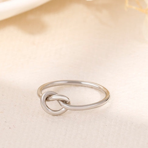 R035 dainty love knot ring sale