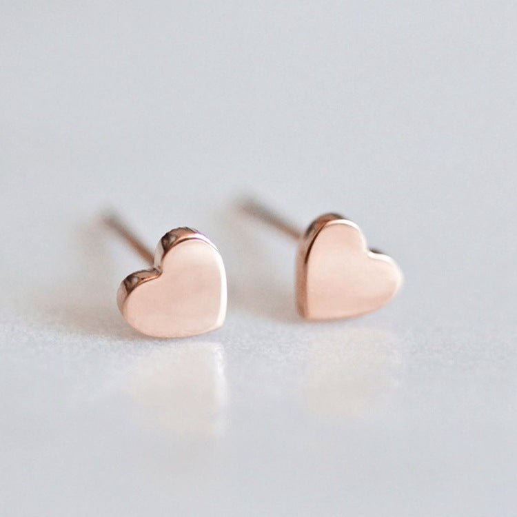 Annabella dainty heart stud earrings