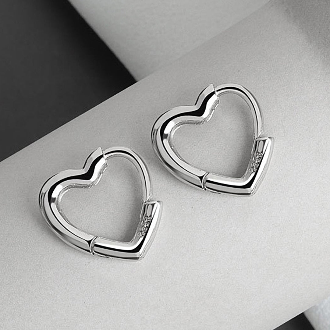Brooke love heart huggie hoop earrings