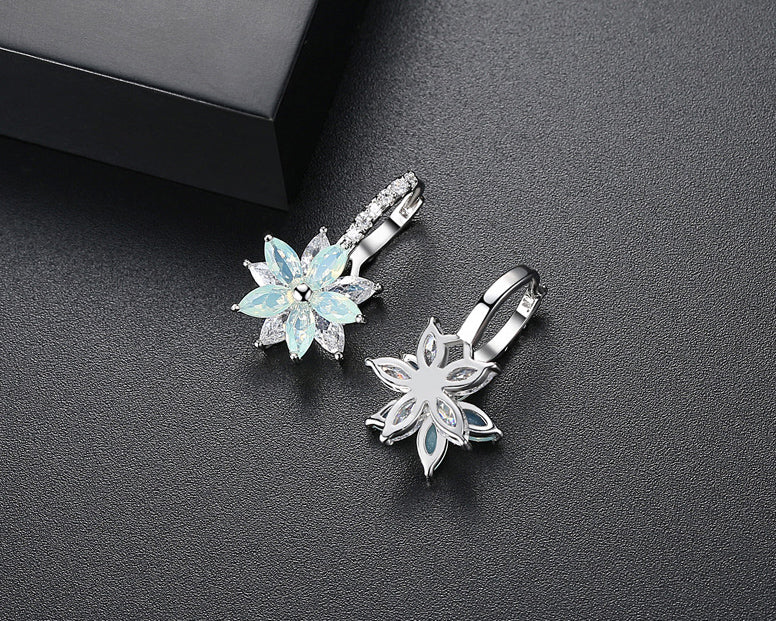 Destiny crystal flower dangle earrings sale
