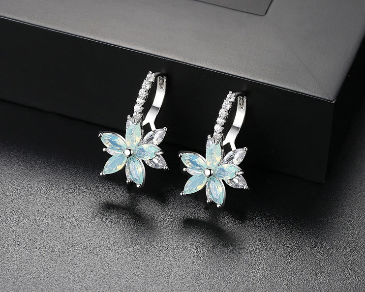 Destiny crystal flower dangle earrings sale