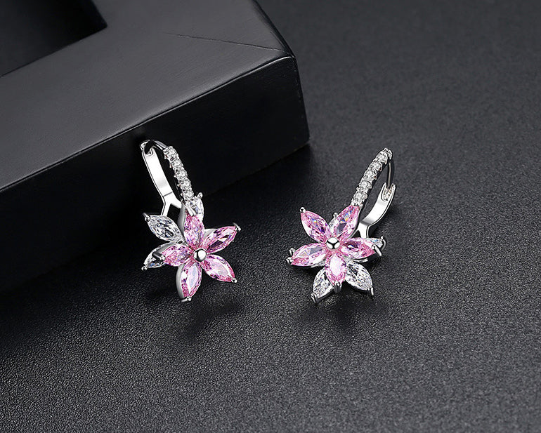Destiny crystal flower dangle earrings sale