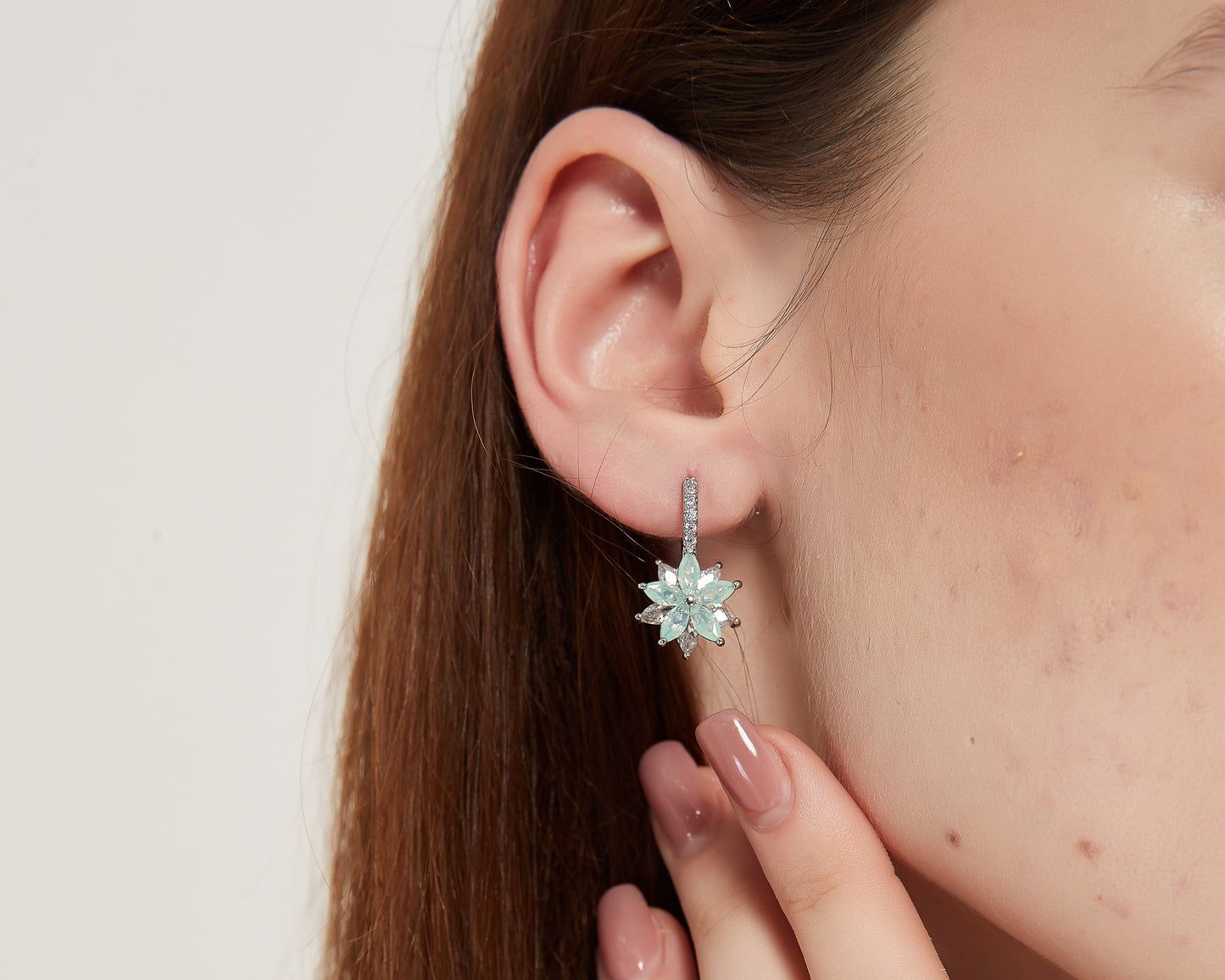 Destiny crystal flower dangle earrings sale