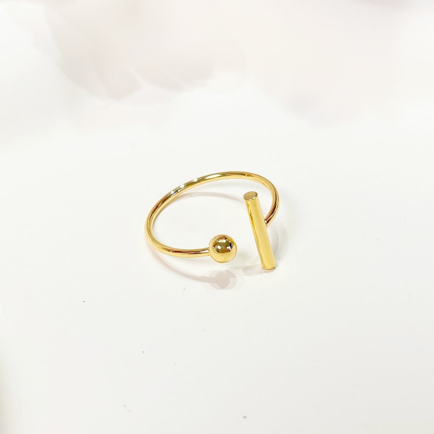 R030 double bar geometric open ring sale