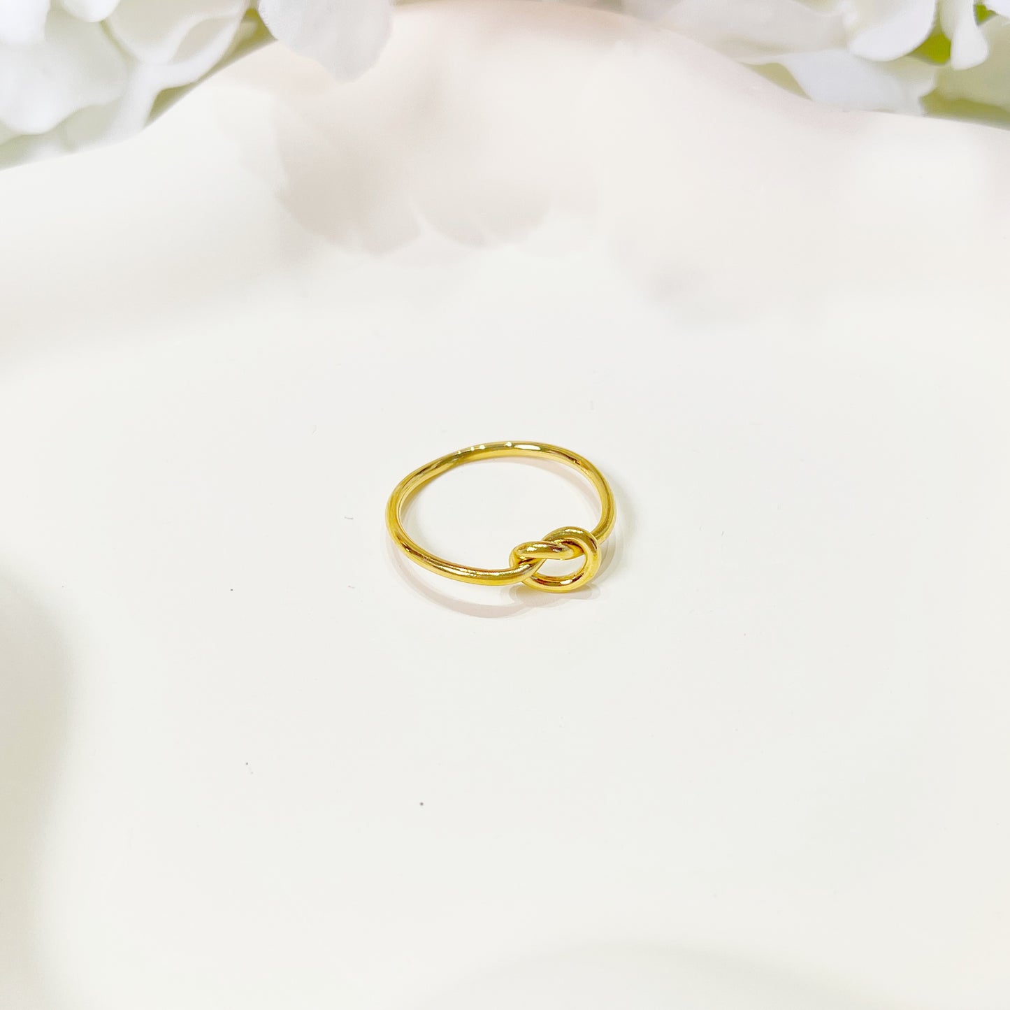 R035 dainty love knot ring sale