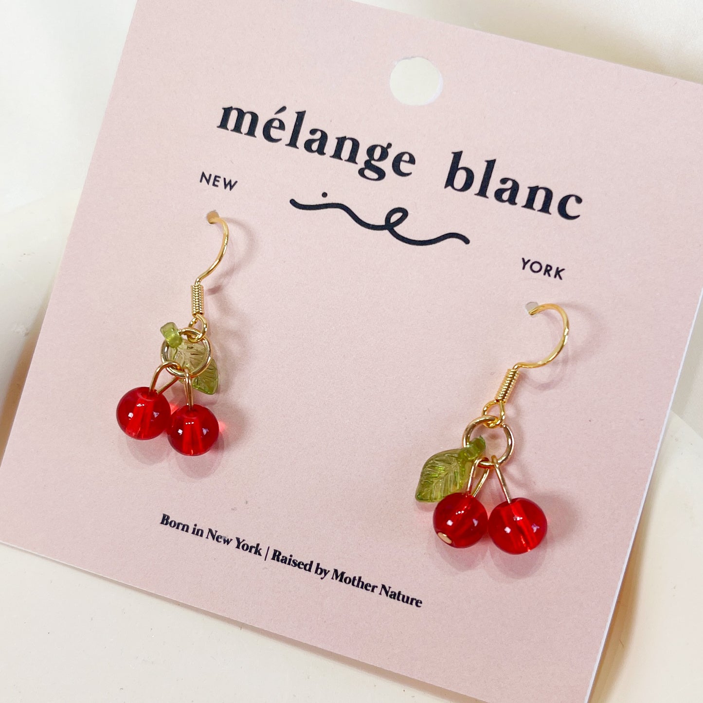 E198 red cherry earrings, fruit earrings