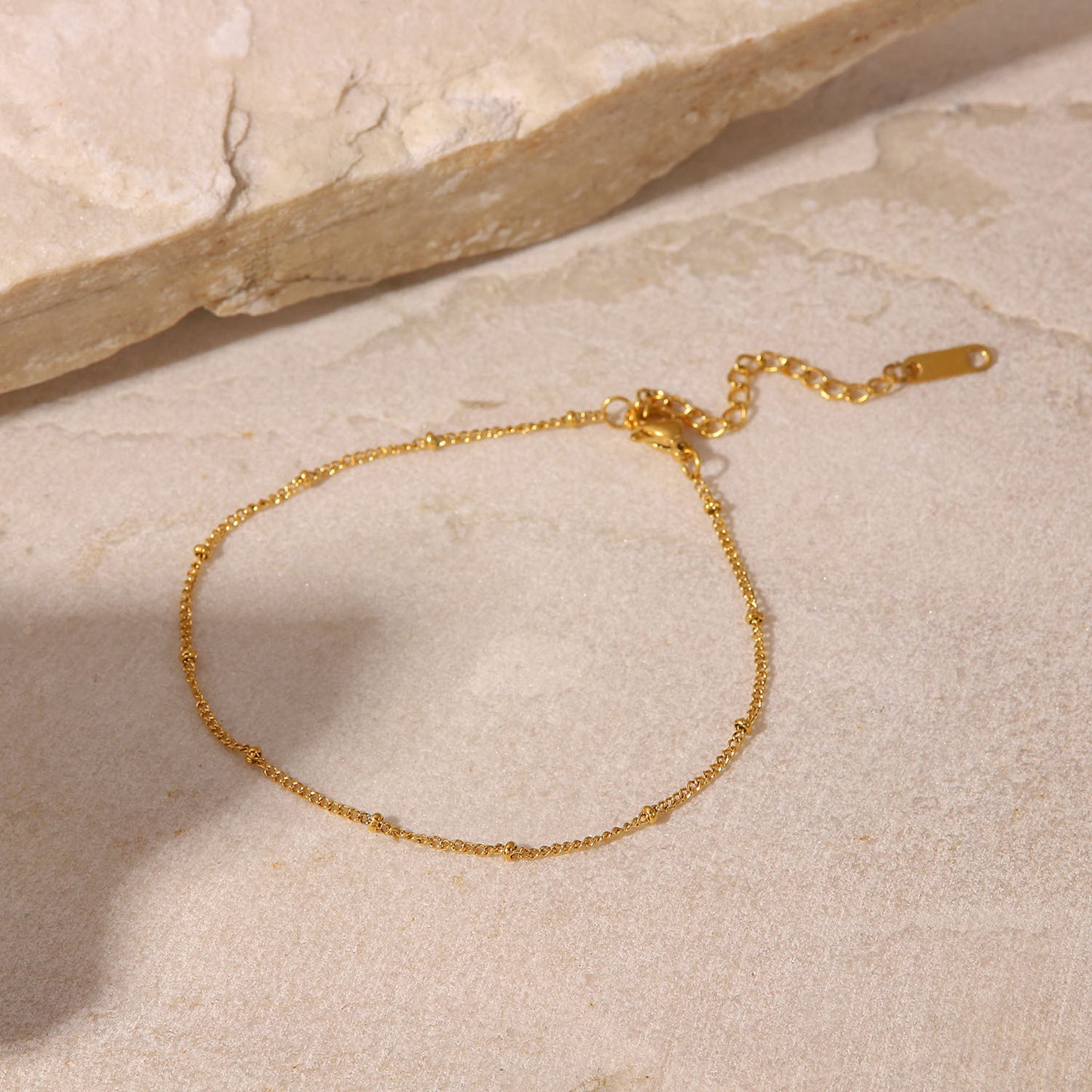 Angelina gold dainty satellite chain bracelet