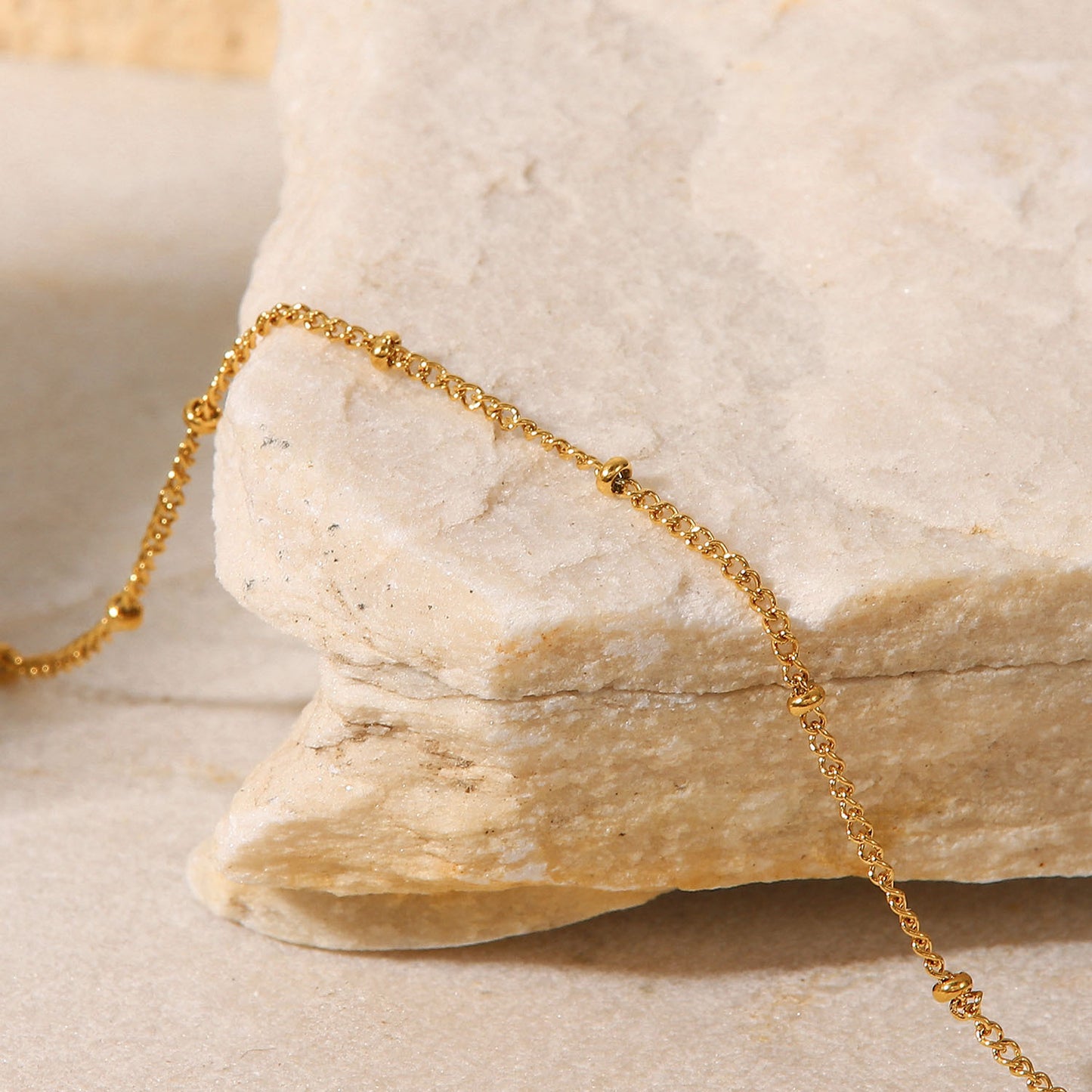 Angelina gold dainty satellite chain bracelet