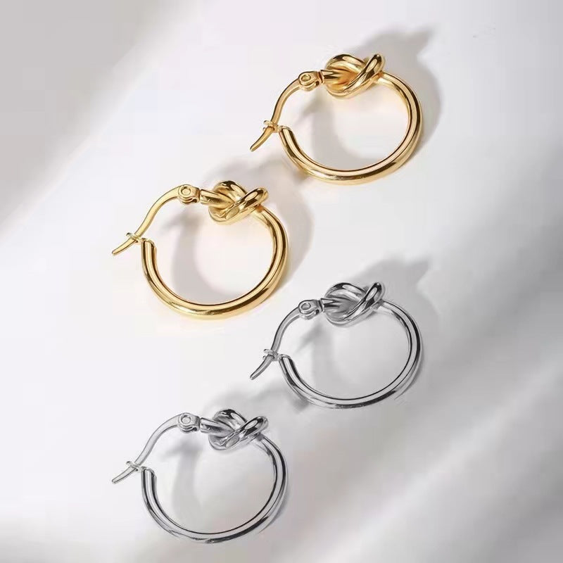 Molly love knot hoop earring sale