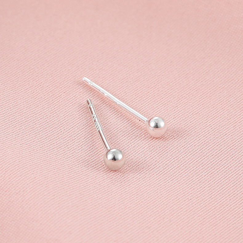 Gold Vermeil E097 dainty ball stud earrings