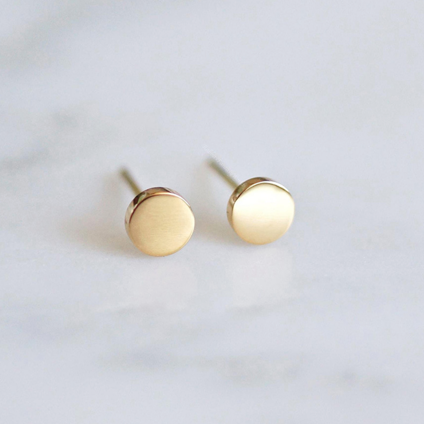 Valentina dainty round stud earrings