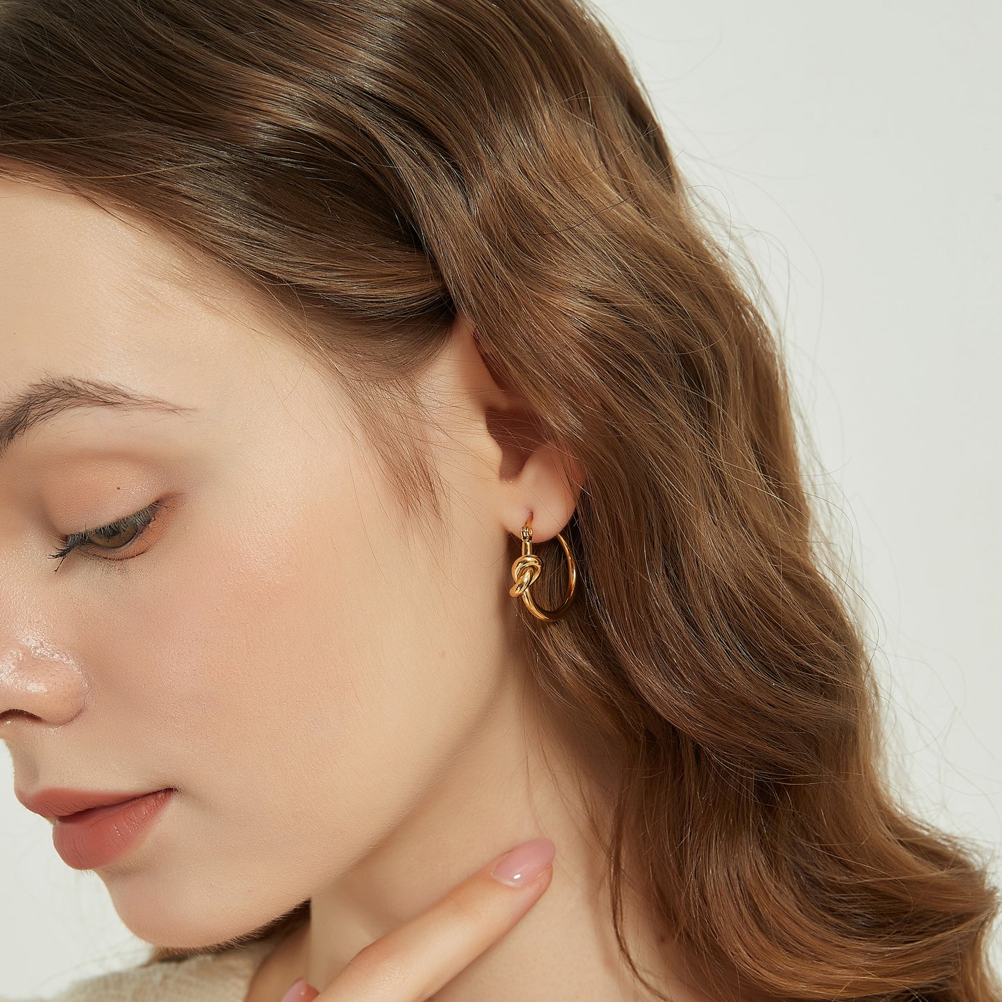 Molly love knot hoop earring sale
