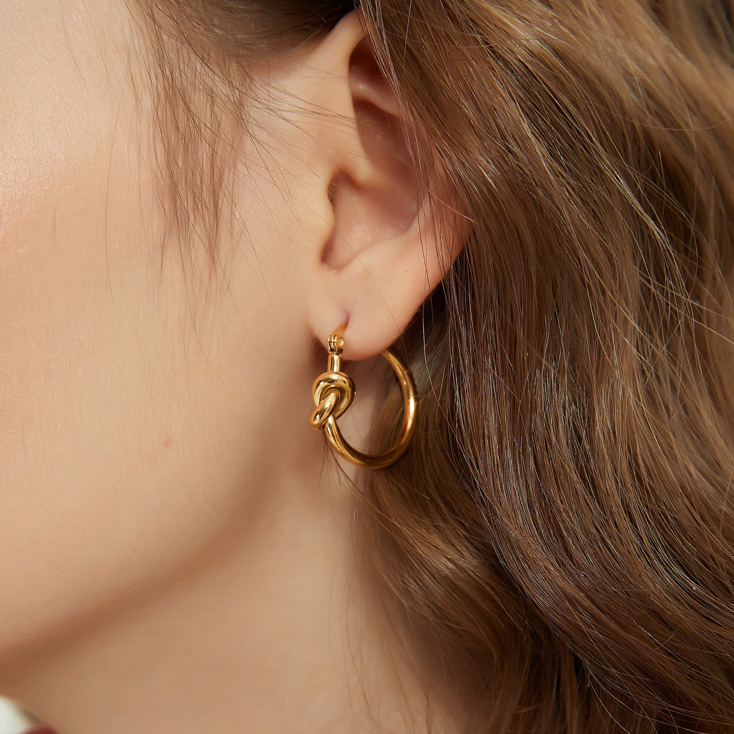 Molly love knot hoop earring sale