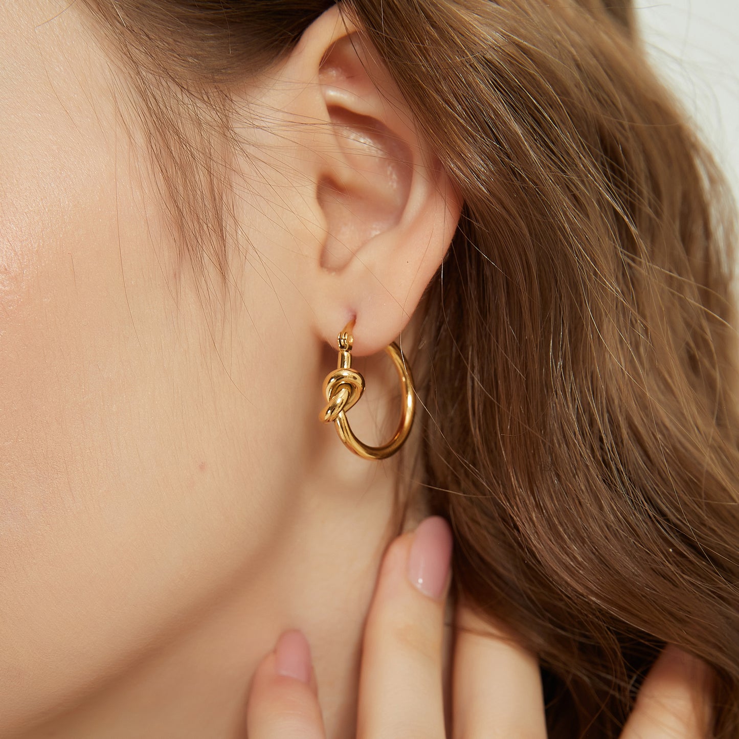 Molly love knot hoop earring sale