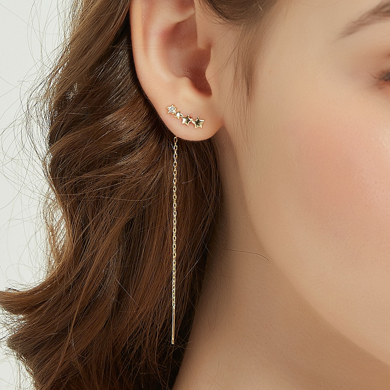 Arya star threader climber earrings sale