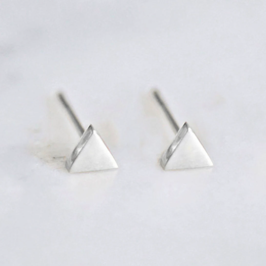 Alexandra dainty triangle geometric stud earrings