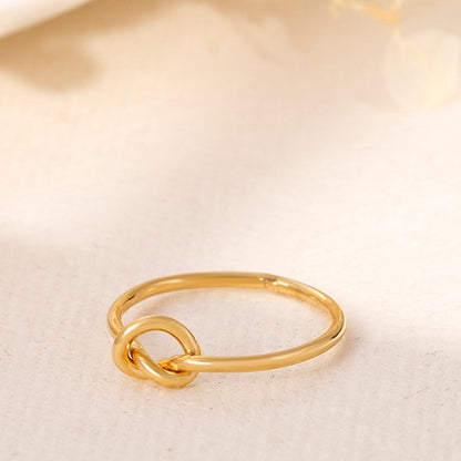 R035 dainty love knot ring sale