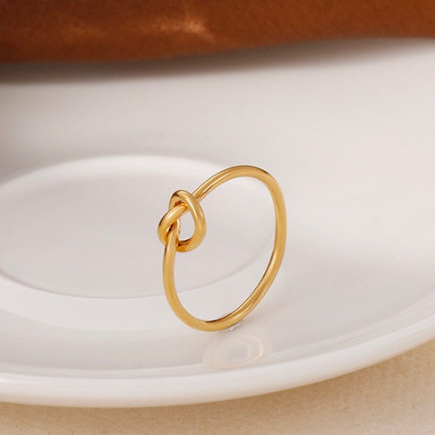 R035 dainty love knot ring sale