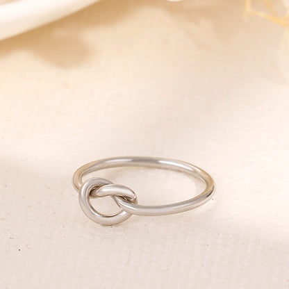 R035 dainty love knot ring sale