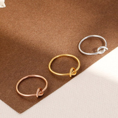 R035 dainty love knot ring sale