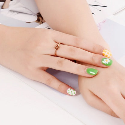 R035 dainty love knot ring sale