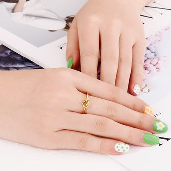R035 dainty love knot ring sale