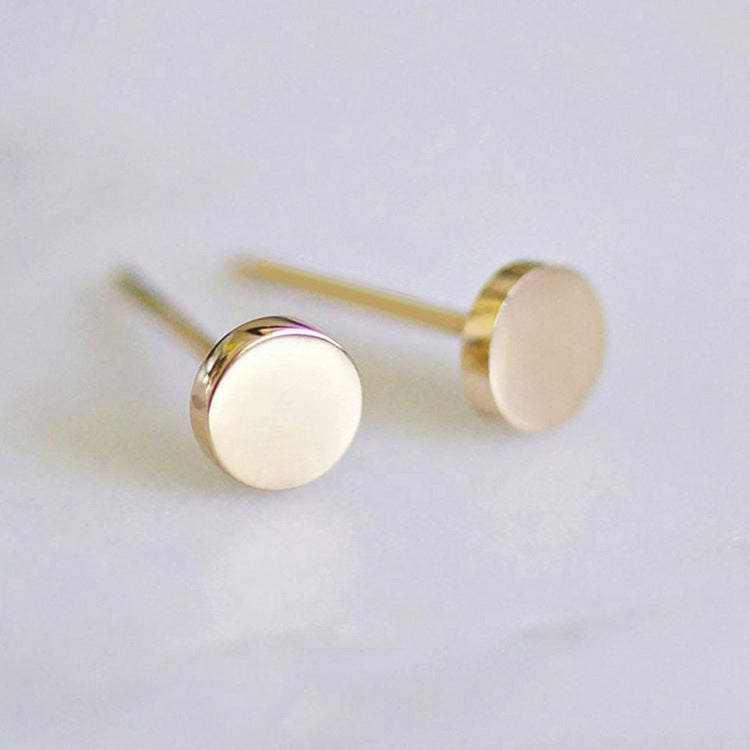 Valentina dainty round stud earrings