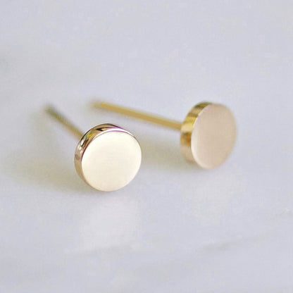 Valentina dainty round stud earrings