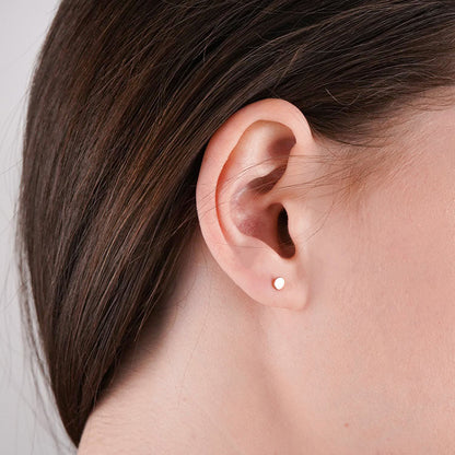 Valentina dainty round stud earrings