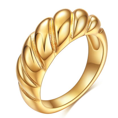 R008 croissant twisted dome statement ring sale