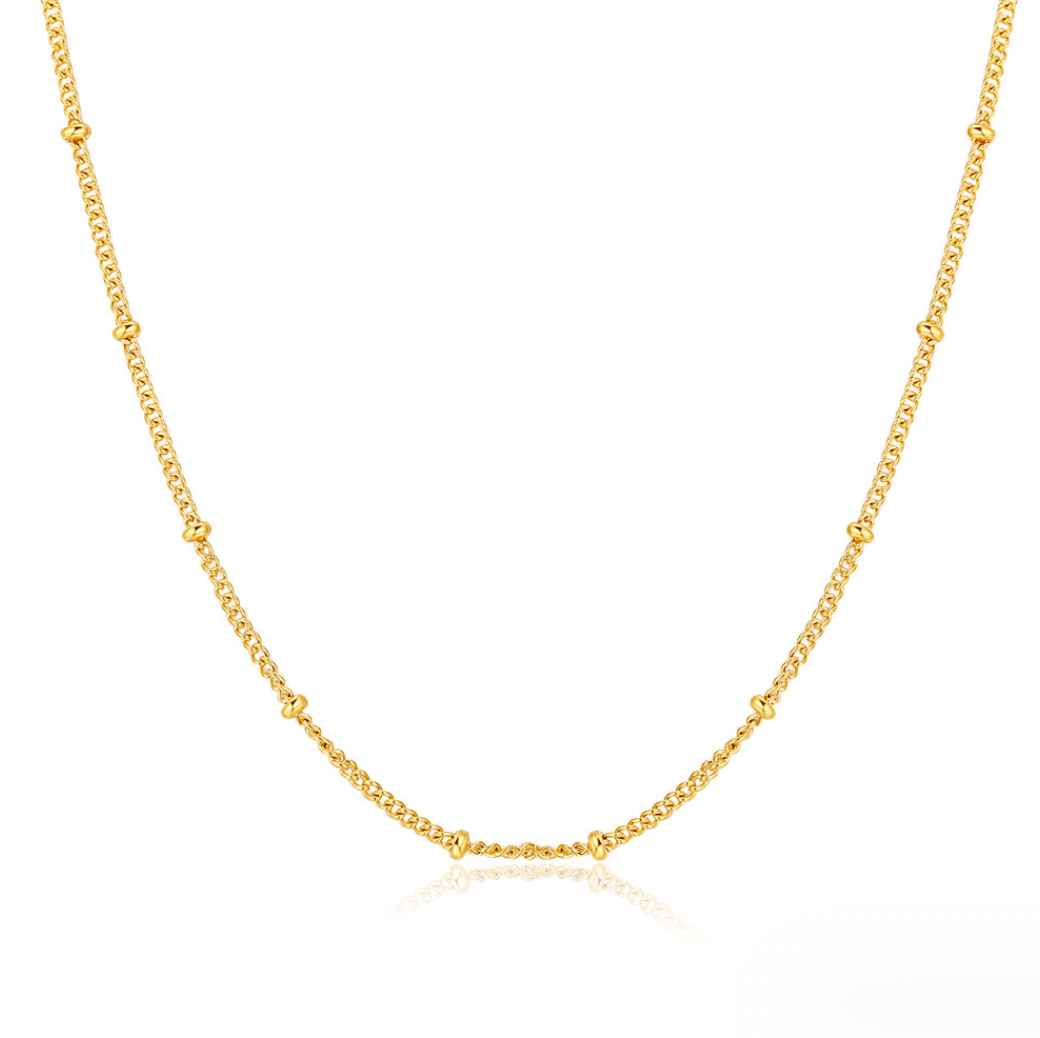 Elise gold Satellite Necklace Gold ball Necklace