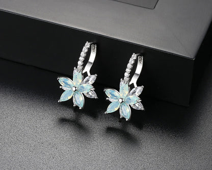 Destiny crystal flower dangle earrings sale