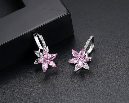 Destiny crystal flower dangle earrings sale