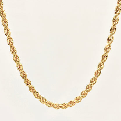 Ava gold twisted rope chain necklace