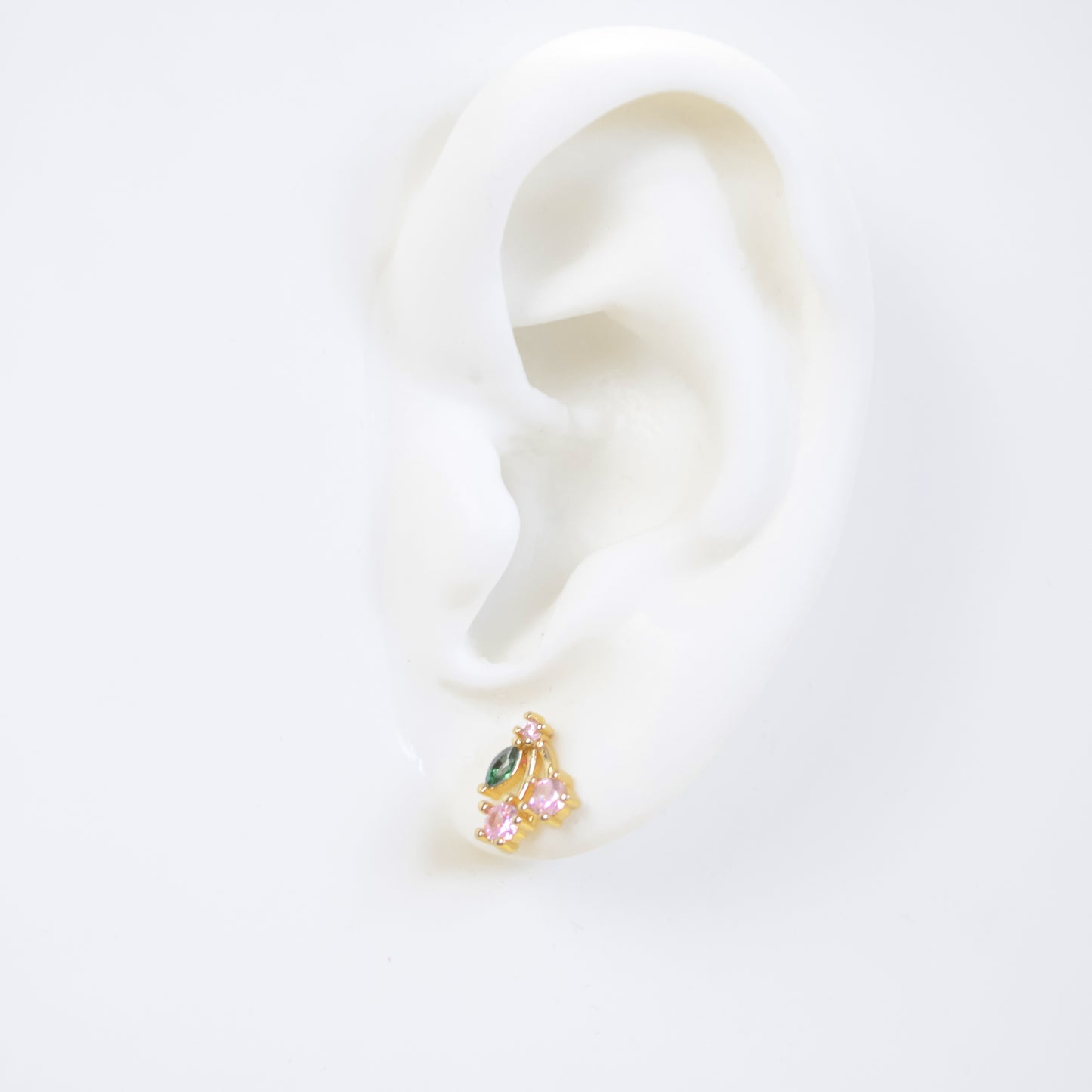 E103 cute cherry fruit stud earrings