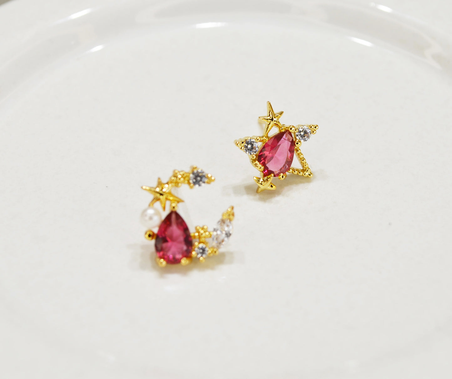 E048 Moon Star celestial mixed Earrings sale