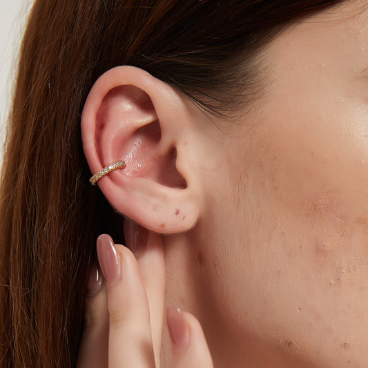 fiona dainty paved cz ear cuff earrings sale