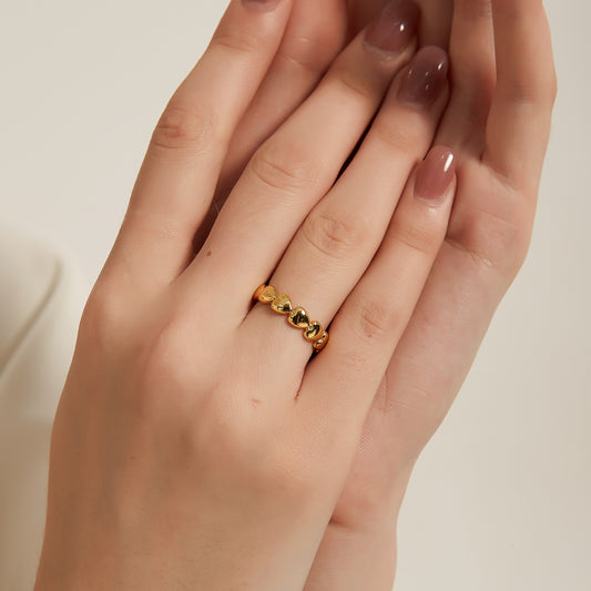 Rachel gold heart chain link open ring sale
