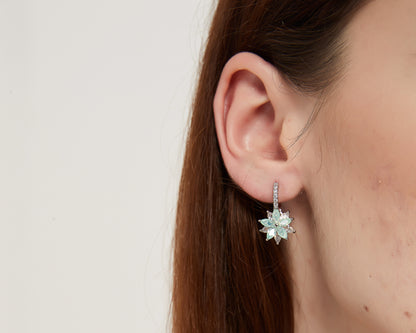 Destiny crystal flower dangle earrings sale