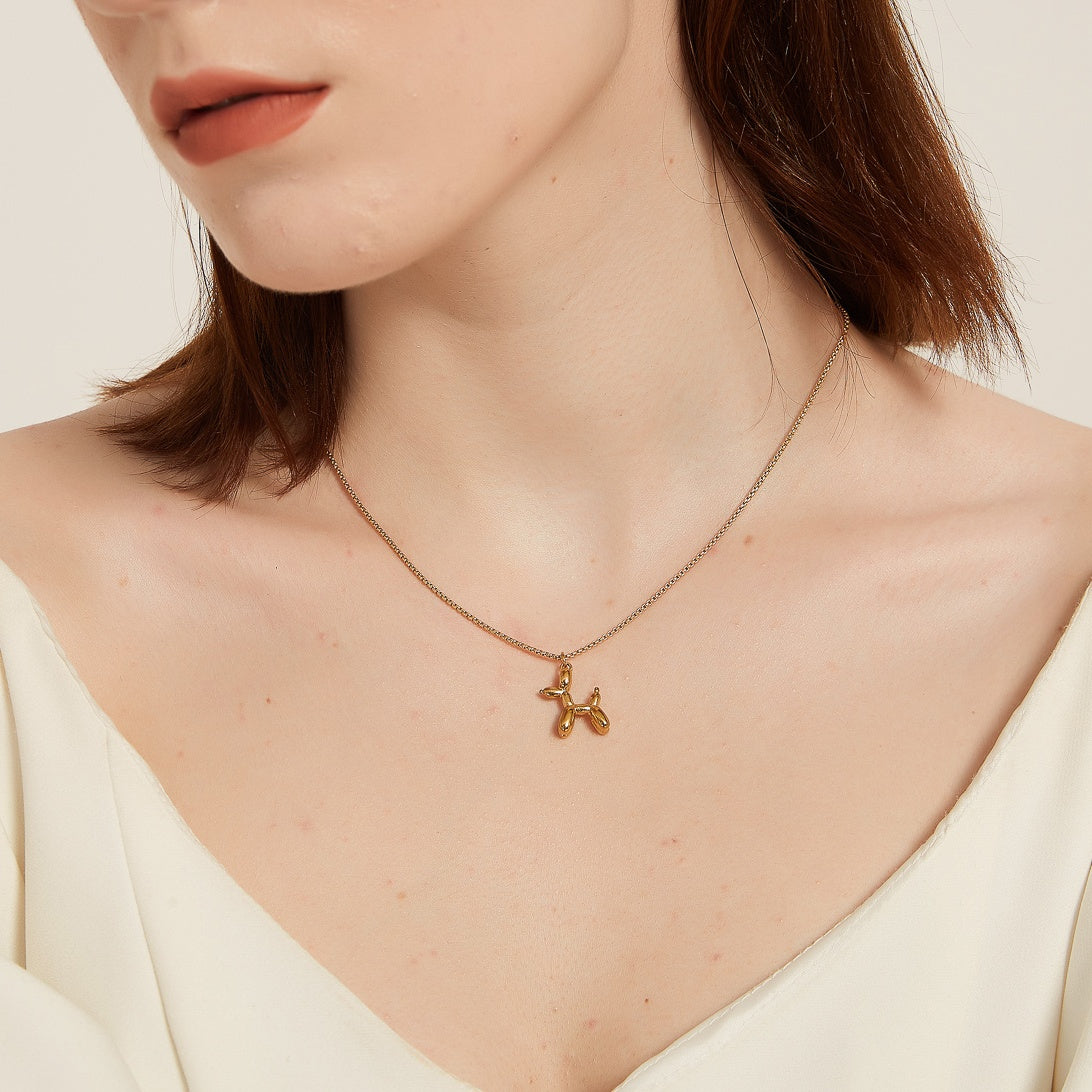 Camilie balloon puppy dog pendant Necklace