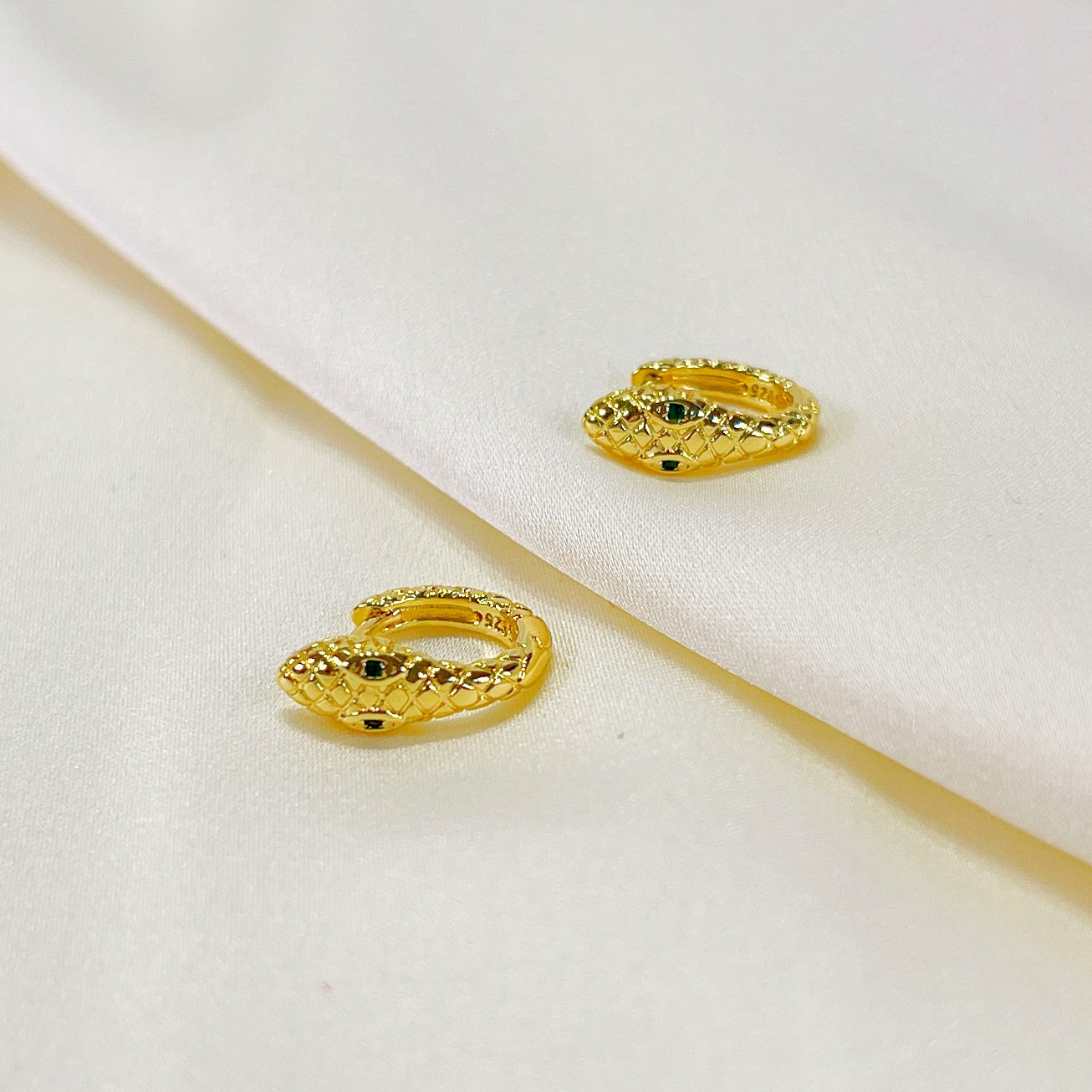 E231 snake earrings, snake hoop earrings, snake hoops