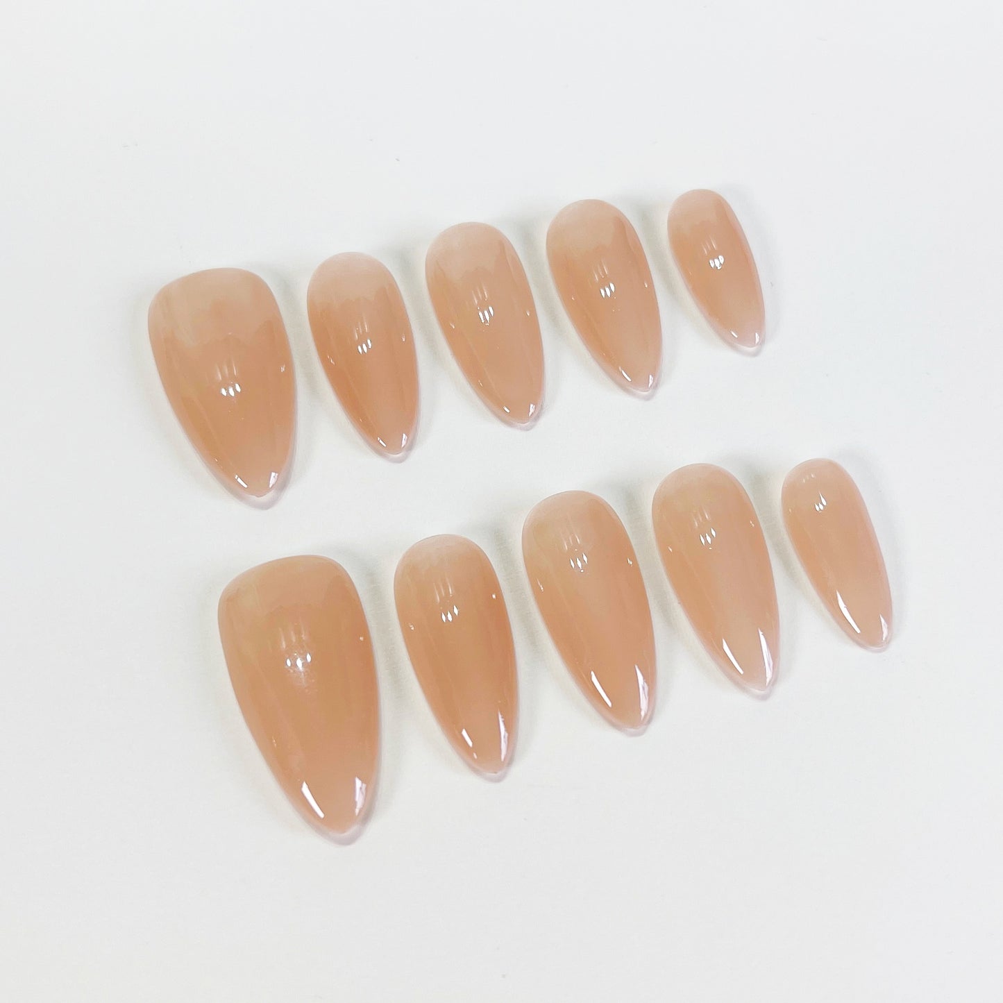PO099 nude nails, neutral color nail, solid color nails