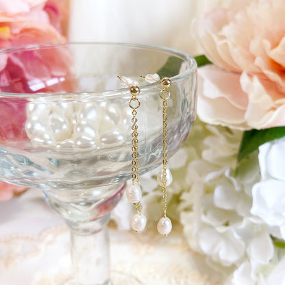 E244 pearl earrings, pearl drop earrings, dangle earrings