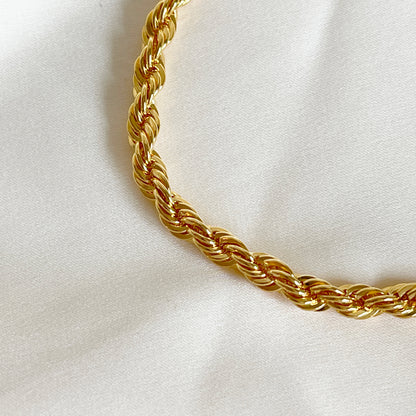 Abby Gold Twist Rope Chain Bracelet