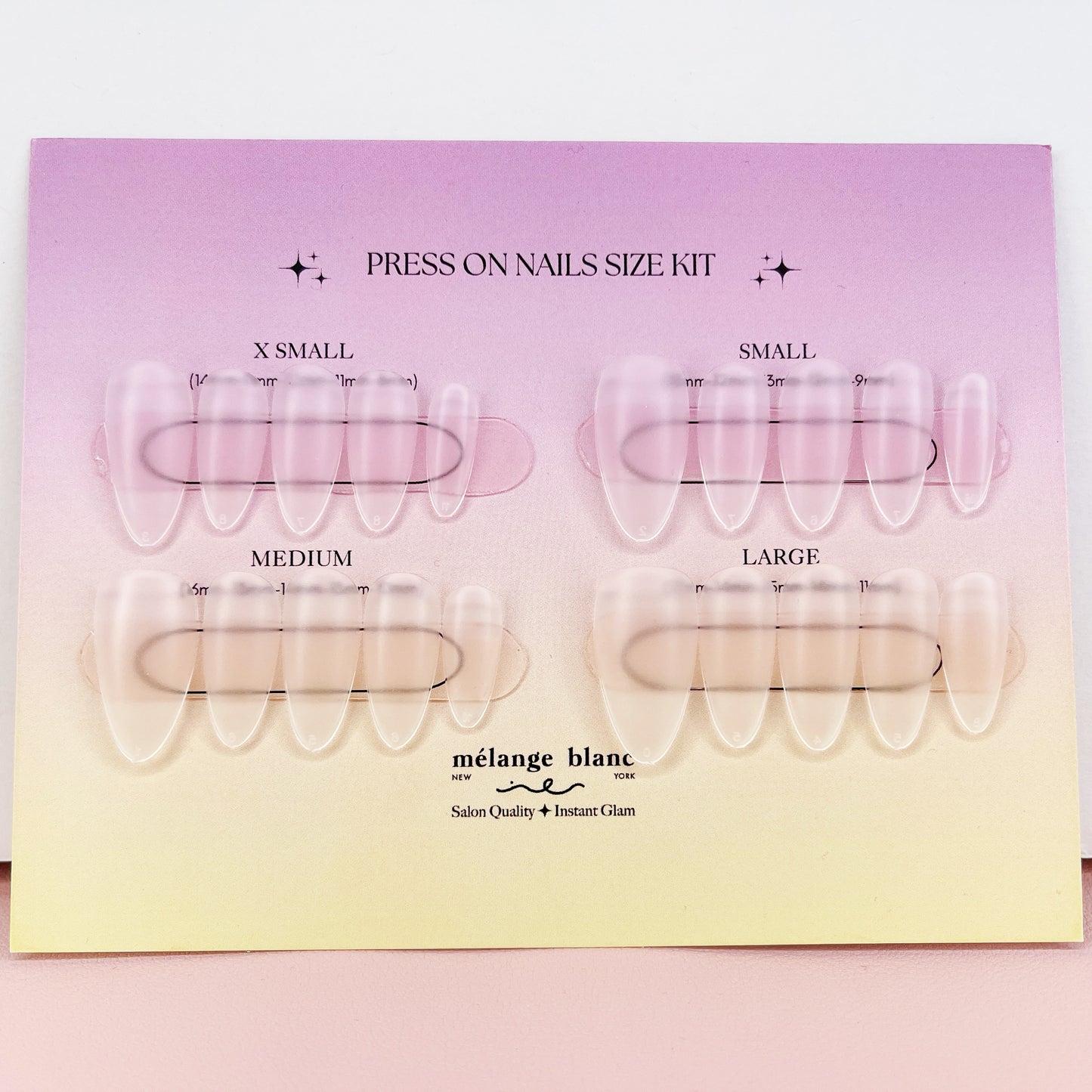 FREE press on nail size kit