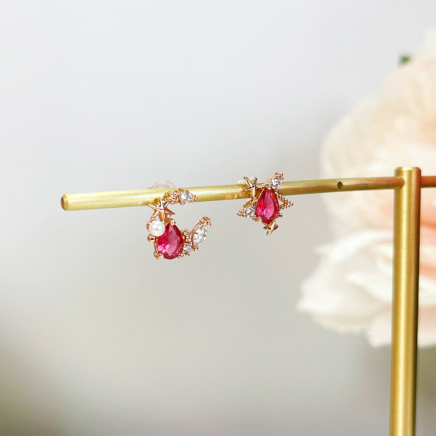 E048 Moon Star celestial mixed Earrings sale