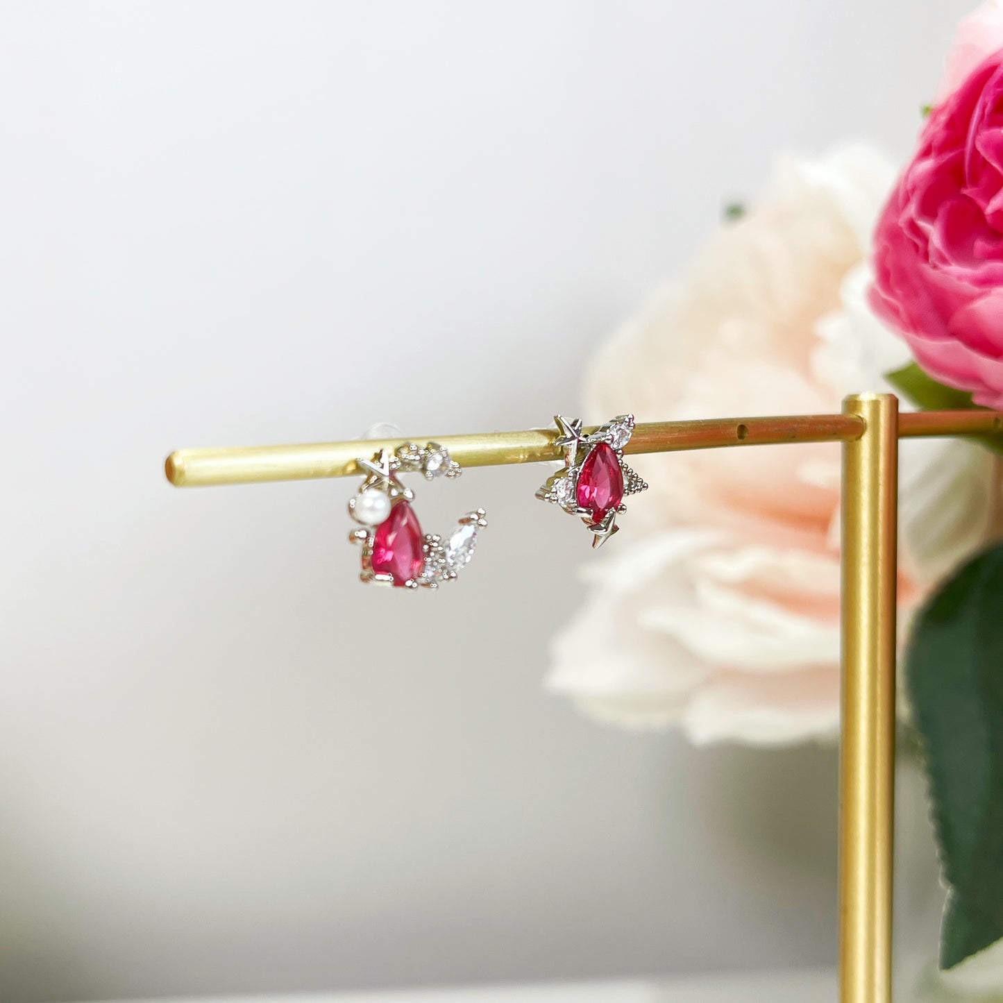 E048 Moon Star celestial mixed Earrings sale