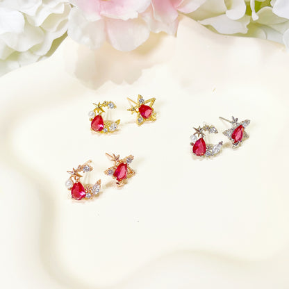 E048 Moon Star celestial mixed Earrings sale