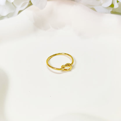R035 dainty love knot ring sale