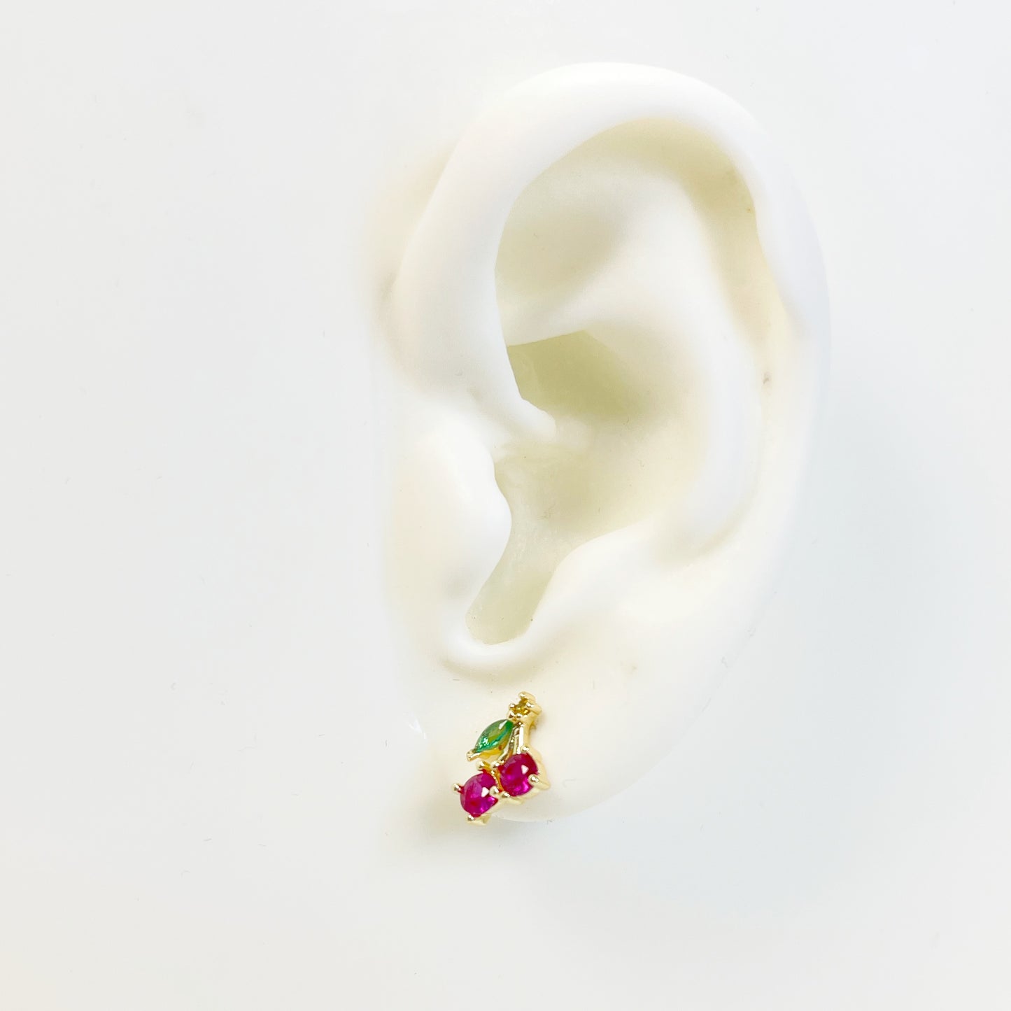 E103 cute cherry fruit stud earrings